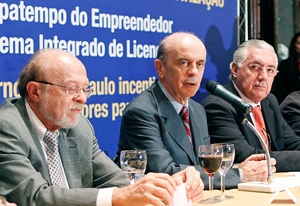 FOTO_Gilberto Marques Goldman, Serra e Afifi no lançamento do Portal FOTO: Gilberto Marques